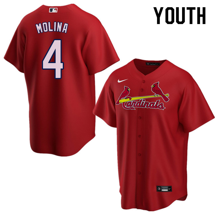 Nike Youth #4 Yadier Molina St.Louis Cardinals Baseball Jerseys Sale-Red